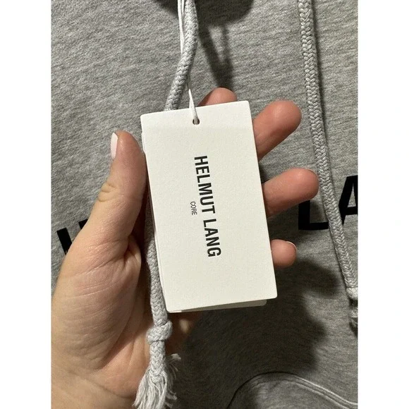 Helmut Lang Core Hoodie Logo Sweatshirt Size M VAPOR HEATHER L09HM521 Unisex​​​ - Picture 5 of 9